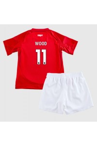 Fotbalové Dres Nottingham Forest Chris Wood #11 Dětské Domácí Oblečení 2024-25 Krátký Rukáv (+ trenýrky)